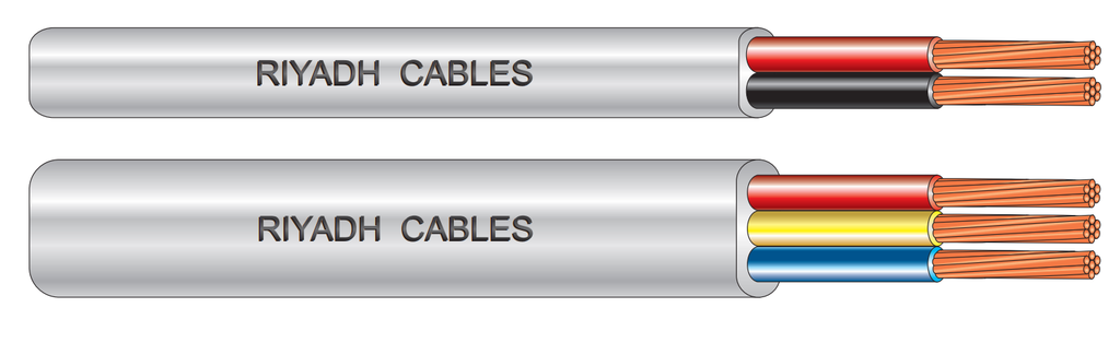 Riyadh Cables-Wires-PVC insulated, PVC Sheathed Cables, Single core, Flat Twin and Three cores